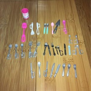 Barbie kitchen untensils accessories lot
